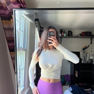 Lululemon Athletica Cream Long Sleeve Top